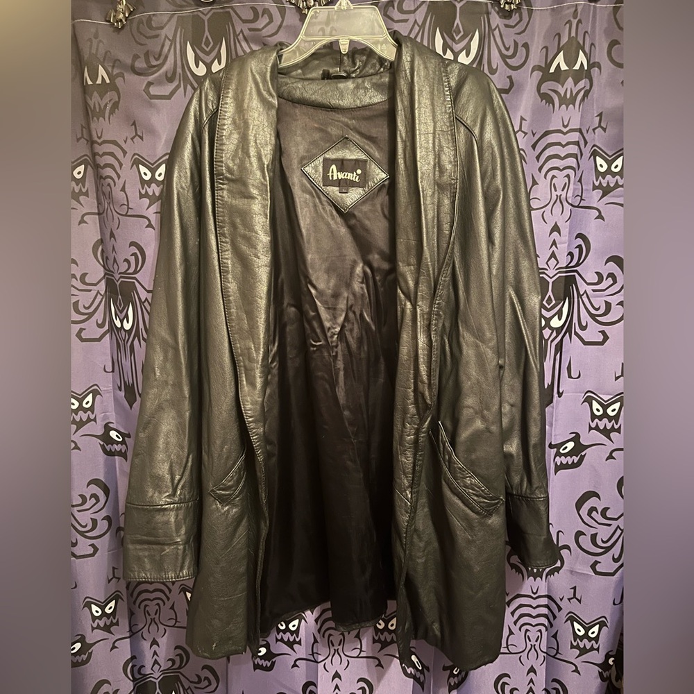 Vintage Avanti 100% black leather blazer